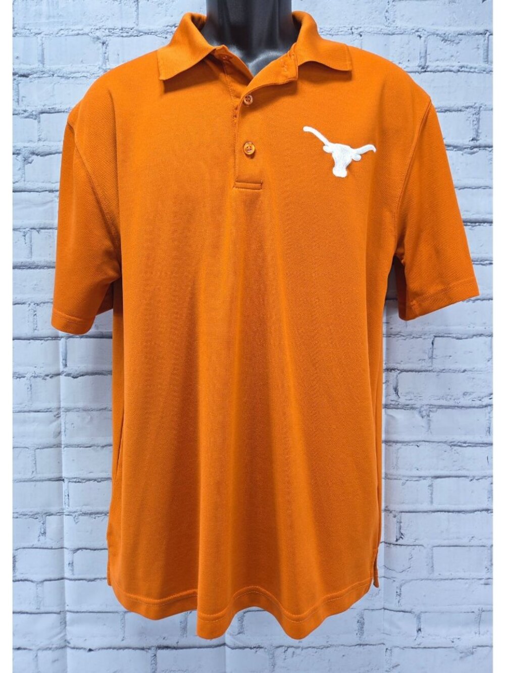 Texas Longhorns Burnt Orange Polo Shirt Medium Authentic Apparel